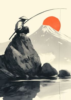Vintage Japanese Fisherman