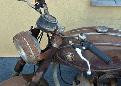 Old rusty moped