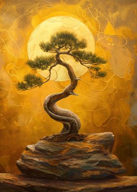 Golden Harmony Bonsai Tree