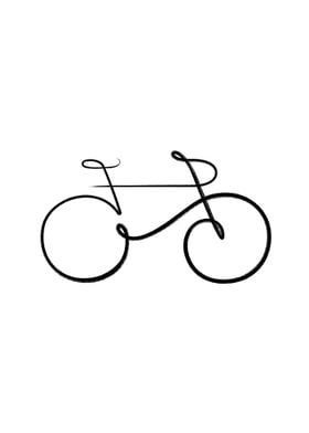 Simple Bicycle Line Art