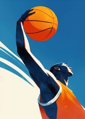 Basketball Slam Dunk Art