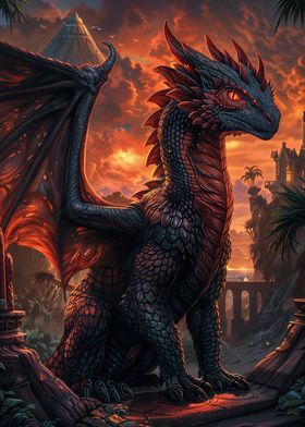Sunset Dragon Sentinel