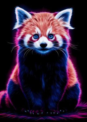 Red panda neon