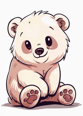 Cute bear animal