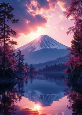 Japan Mountain Sunset