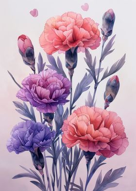 Pastel Carnation Bouquet