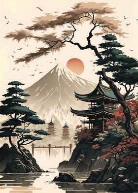 Japan Landscape Vintage