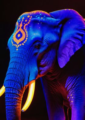 Colorful Elephant Portrait