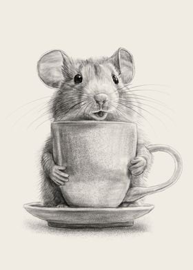 Hamster with a coffee