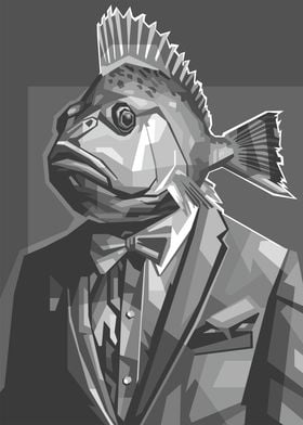 Gray Fish Man