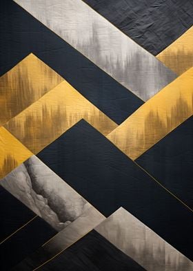 Black Gold Abstract Art