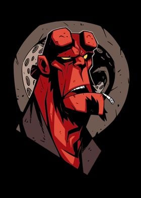 hellboy angries face