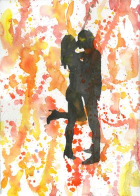 Lovers Kiss Marriage Art