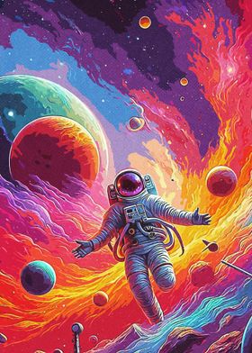 Spaceman colorful 