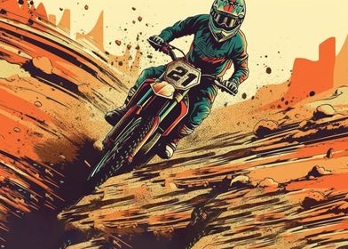 Motocross rider drive