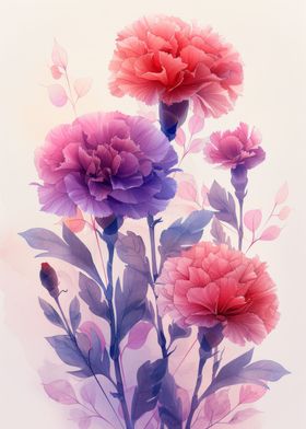 Ethereal Carnation Trio