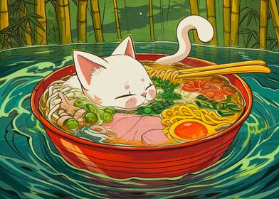 cat ramen japan 