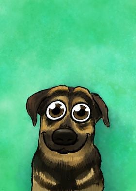 cute cartoon dog