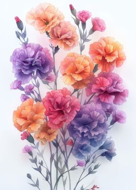 Vibrant Carnation Ensemble