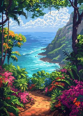 Hawaii Pixel Art