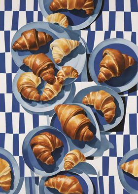 French Croissants Poster