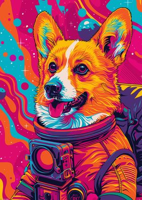 Astronaut Corgi Space