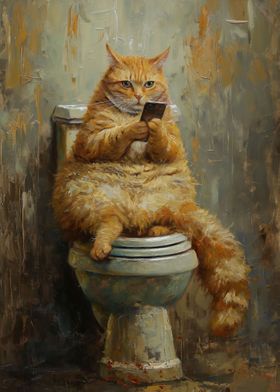 Cat Toilet Mobile Phone