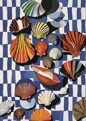 Watercolor Shells Poster