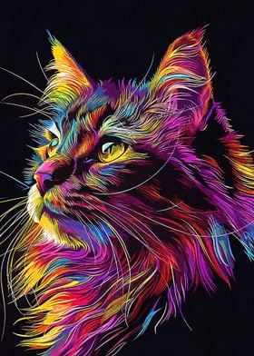 Magic of Colorful Cats