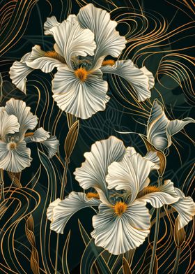 Art Nouveau Deco Flowers