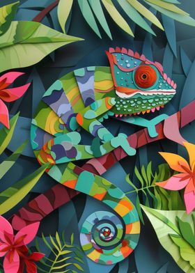 Chameleon Paper Craft