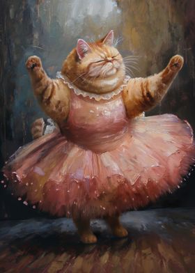 Fat Cat Funny Dancing