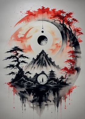 Double Exposure Yingyang