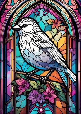 Bird Stained Glass