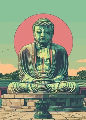 Buddha at Kamakura Poster