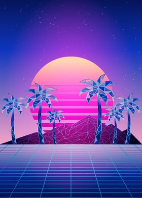 Low poly Palm trees