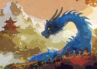 Vintage Fantasy Dragon