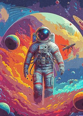 Astronaut Colorful 