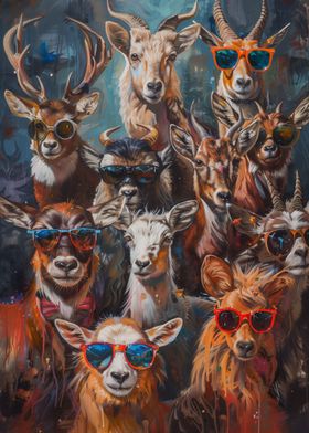 Wild Cool Animals Painting