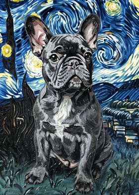 cute dog vangogh