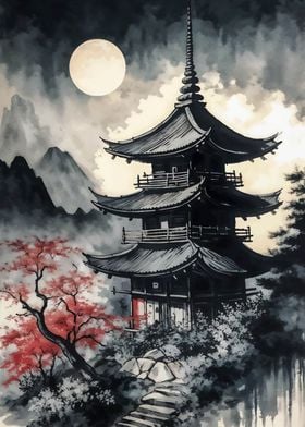 Japan Landscape Pagoda