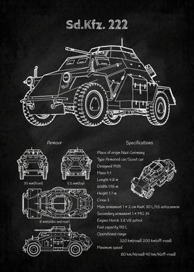 SdKfz 222 Armored car WW2