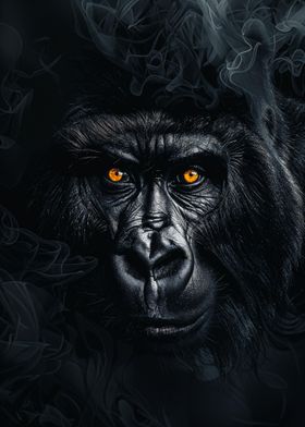 Gorilla in Black Smoke 