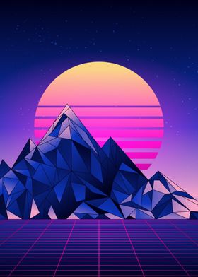 Low poly mountains