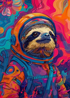 Astronaut Sloth Space