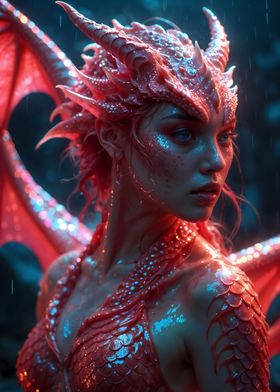 Sexy dragon woman hybrid