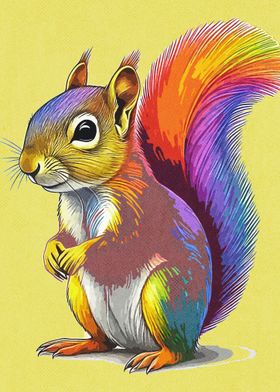 Squirrel colorful 