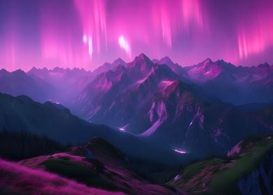 Pink Aurora Borealis