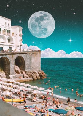 Beach and Moon