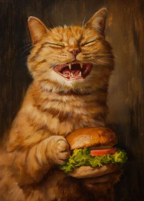 Evil Happy Cat Burger